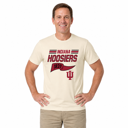 Indiana Hoosiers Varsity Club Pennant Shirt - Off White