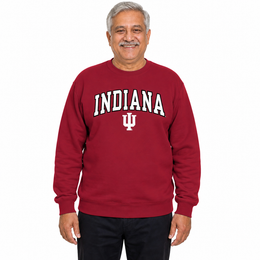 Indiana Hoosiers NCAA Tackle Twill Crewneck Sweatshirt Men Women - Crimson