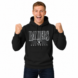 Las Vegas Raiders NFL Overtime Blueprint Pullover Hoodie Men Women - Black