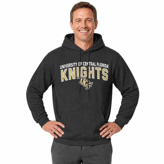 Central Florida Knights UCF Knights Hoodie Heathered Fleece Sweatshirt - Black Heather