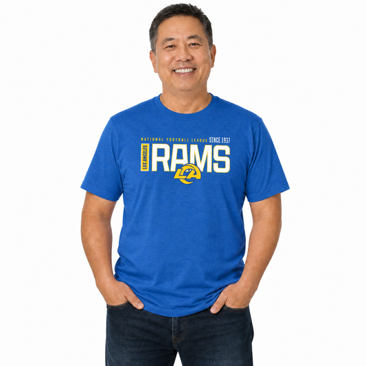 Los Angeles Rams  Modern Zone T-Shirt Men Women Officially Licensed NFL - Royal