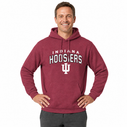 Indiana Hoosiers Hoodie Heathered Fleece Sweatshirt - Cardinal Heather
