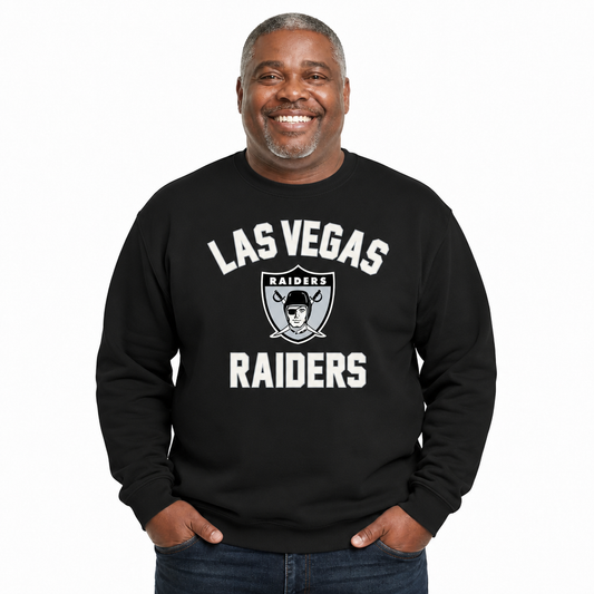 Las Vegas Raiders Gameday Crewneck Sweatshirt - Black