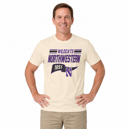 Northwestern Wildcats Varsity Club Pennant Shirt - Off White