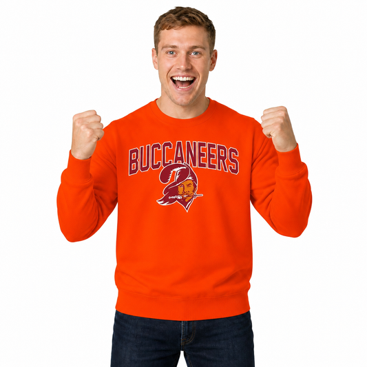 Tampa Bay Buccaneers  NFL Home Team Fleece Crewneck Sweatshirt Men Women - Orange