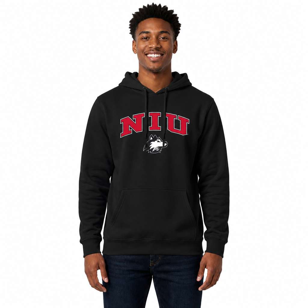 NIU Arch & Logo Gameday Hoodie - Black