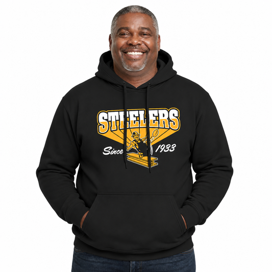 Pittsburgh Steelers Vintage Block Fleece Hoodie - Black