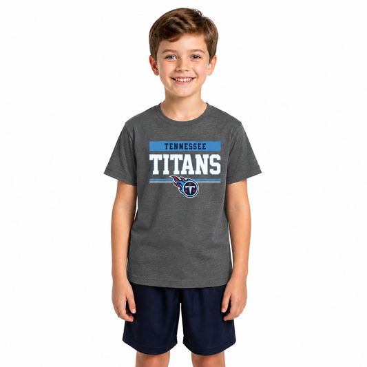 Tennessee Titans NFL Youth Short Sleeve Charcoal T Shirt - Charcoal