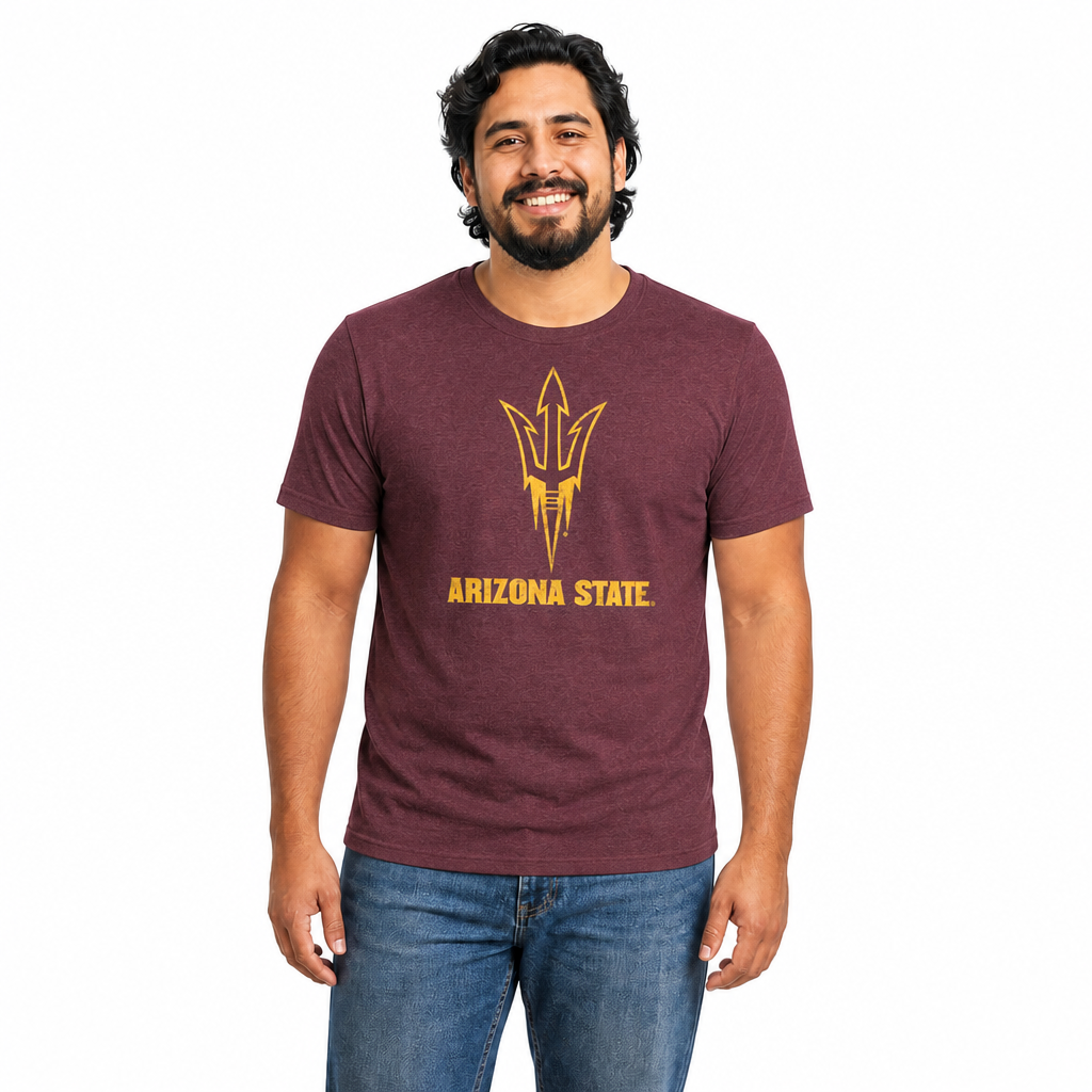 Arizona State Sun Devils Heathered Logo T-Shirt - Maroon