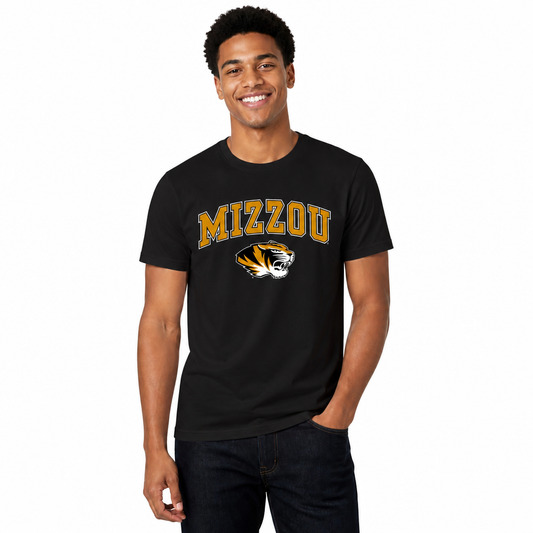 Missouri Tigers NCAA Adult Gameday Cotton T-Shirt - Black