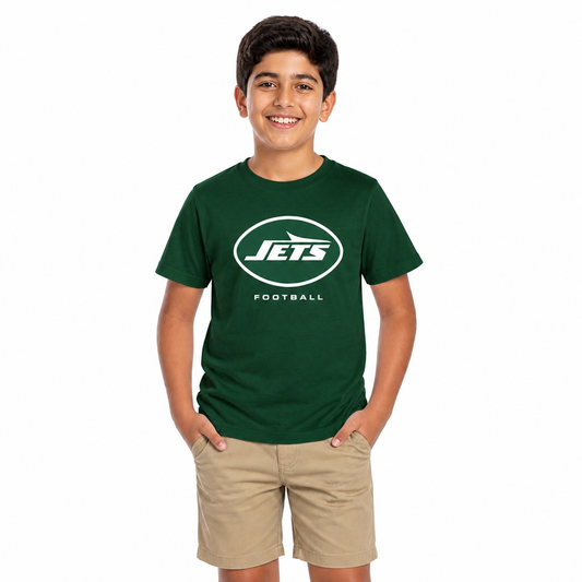 New York Jets Youth NFL Large Logo Short Sleeve T-Shirt - Green
