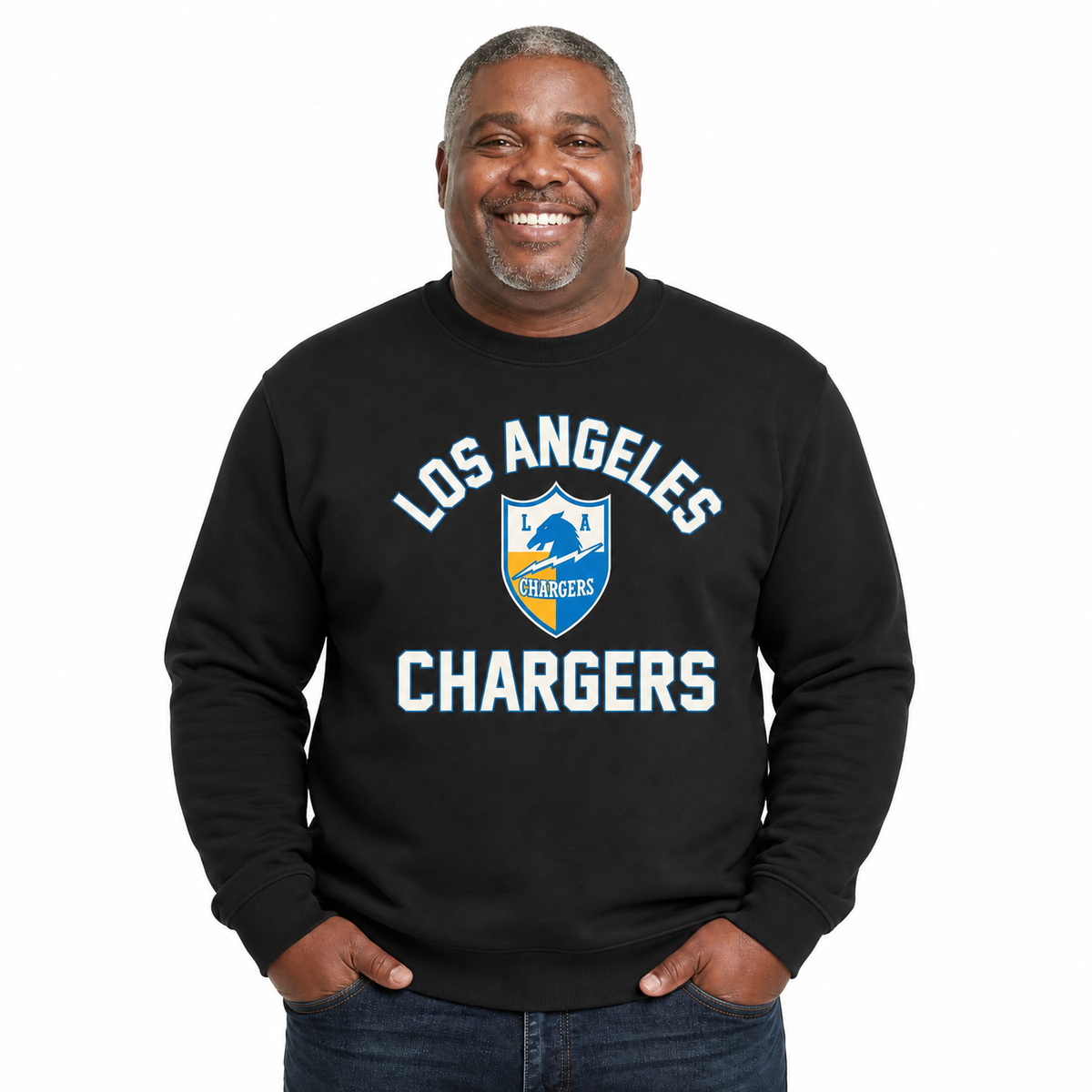 Los Angeles Chargers Gameday Crewneck Sweatshirt - Black