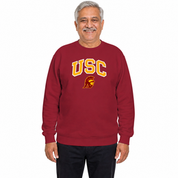USC Trojans NCAA Tackle Twill Crewneck Sweatshirt Men Women - Cardinal