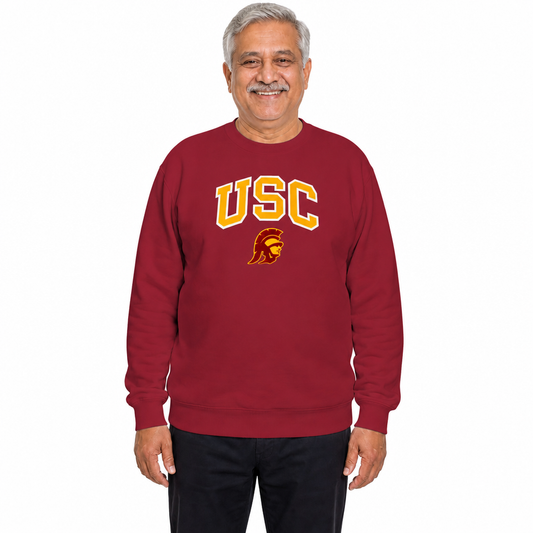USC Trojans NCAA Tackle Twill Crewneck Sweatshirt Men Women - Cardinal