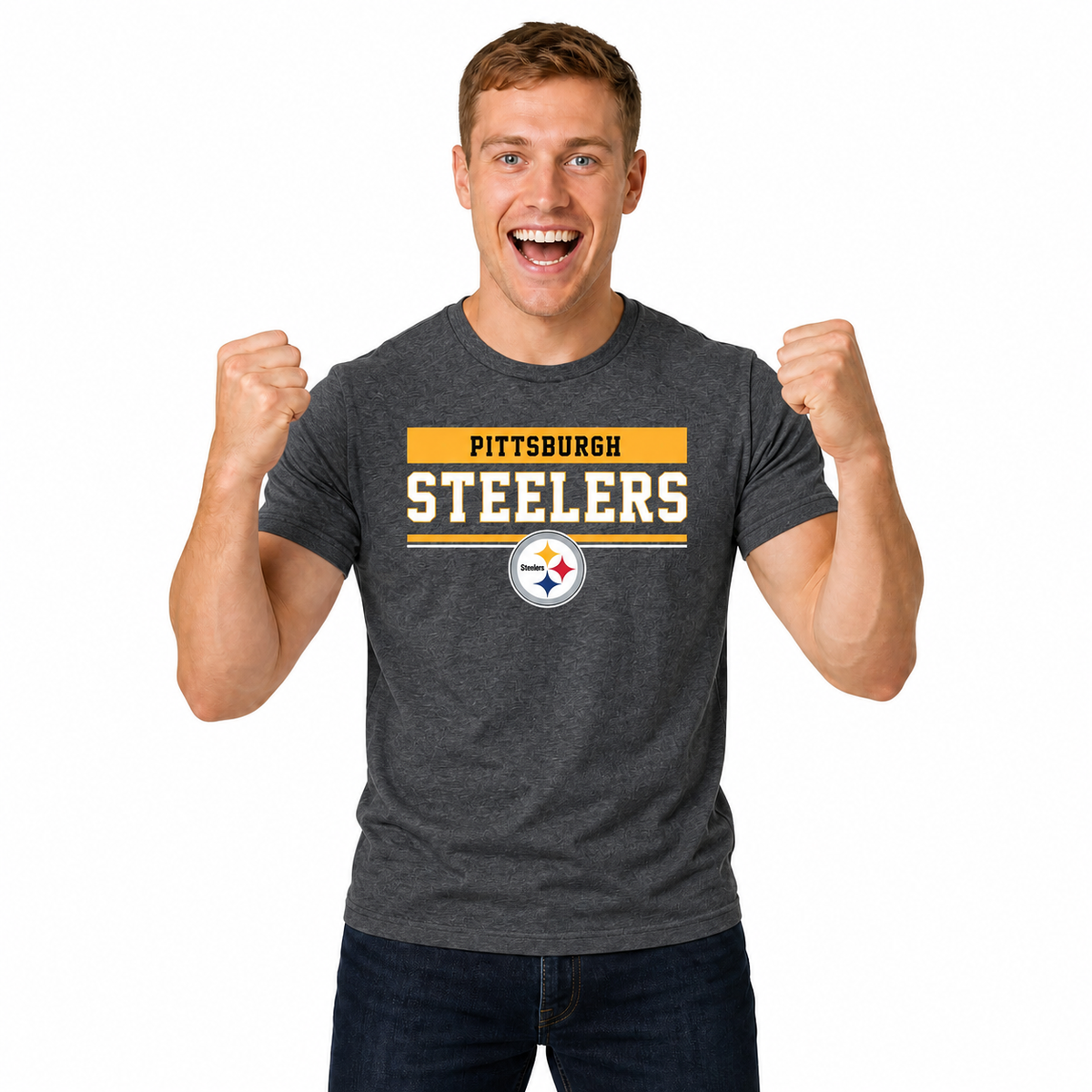 Pittsburgh Steelers Charcoal T-Shirt for Men and Women - Charcoal