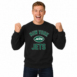 New York Jets NFL Crewneck Sweatshirt - Black