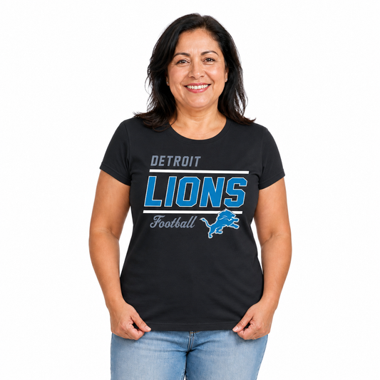 Detroit Lions Lions Women's NFL Gameday T-Shirt - Black