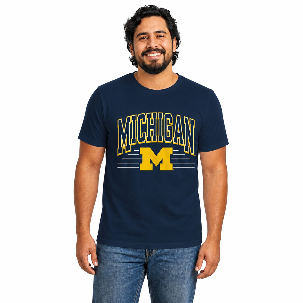 Michigan Wolverines  NCAA Overtime Classics Unisex T-Shirt - Navy