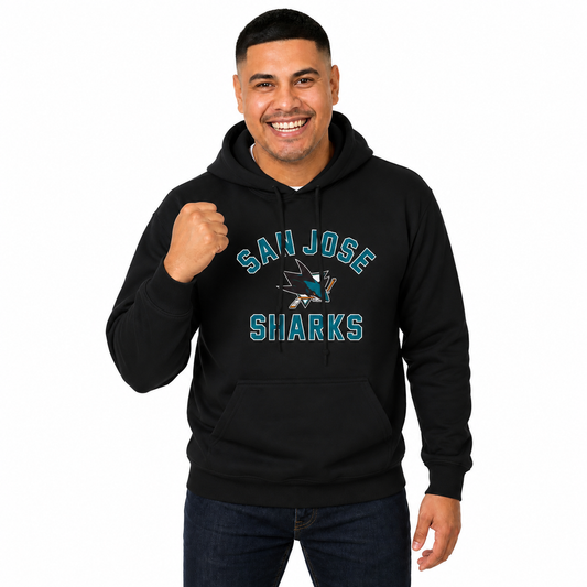 San Jose Sharks Hoodie Pullover Sweatshirt - Black