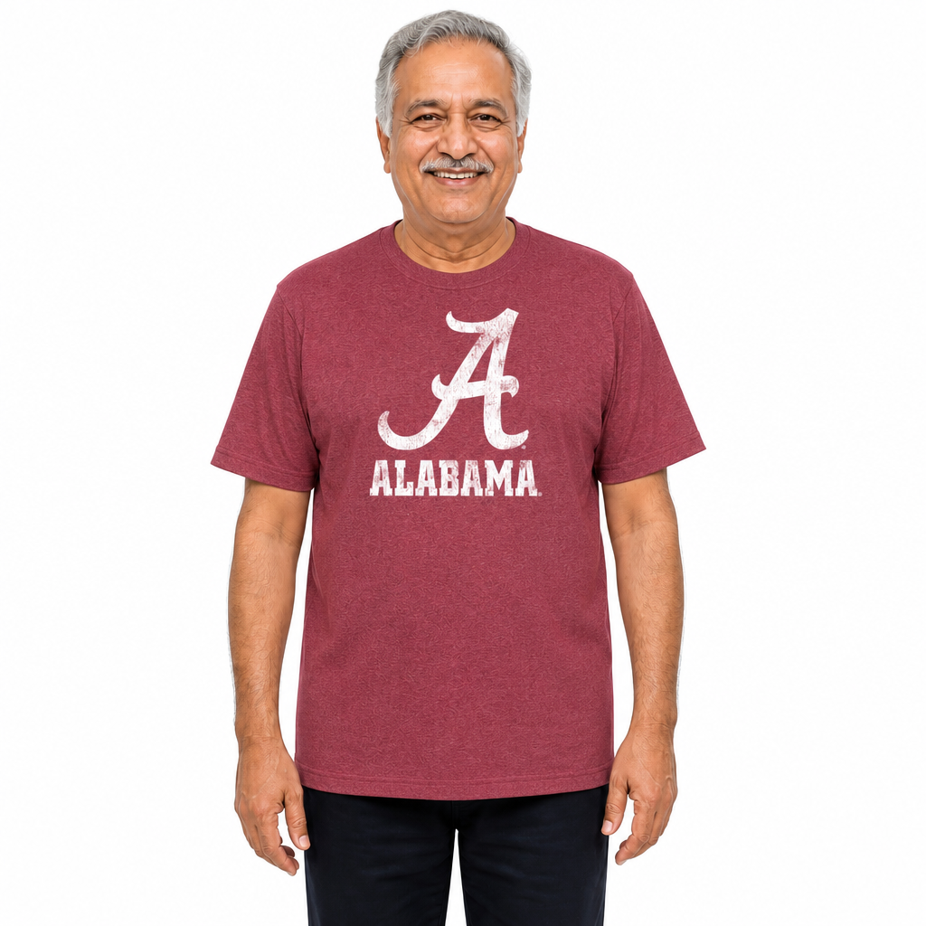 Alabama Crimson Tide Heathered Logo T-Shirt - Crimson