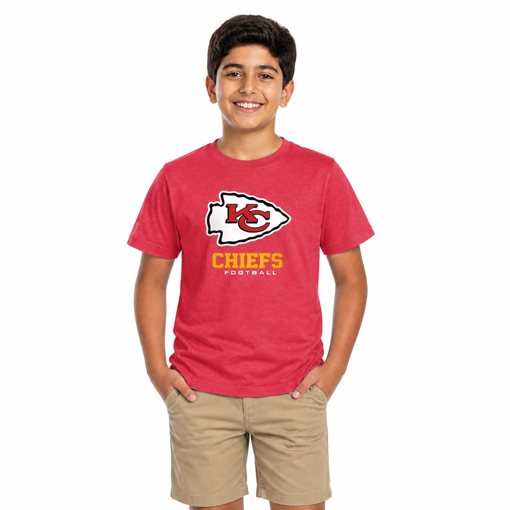 Kansas City Chiefs Youth NFL Large Logo Short Sleeve T-Shirt - Red