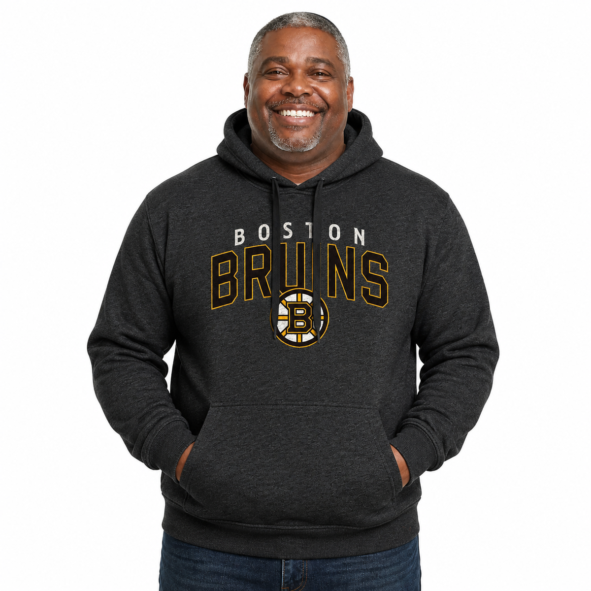 Boston Bruins Bruins Hoodie Fleece Sweatshirt for Men and Women - Black Heather