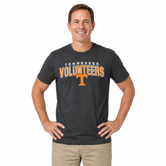 Tennessee Volunteers T-Shirt Heathered for Men and Women - Black Heather