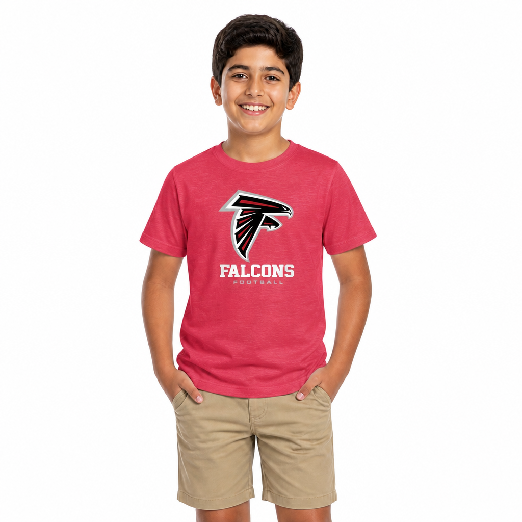 Atlanta Falcons Youth NFL Large Logo Short Sleeve T-Shirt - Red