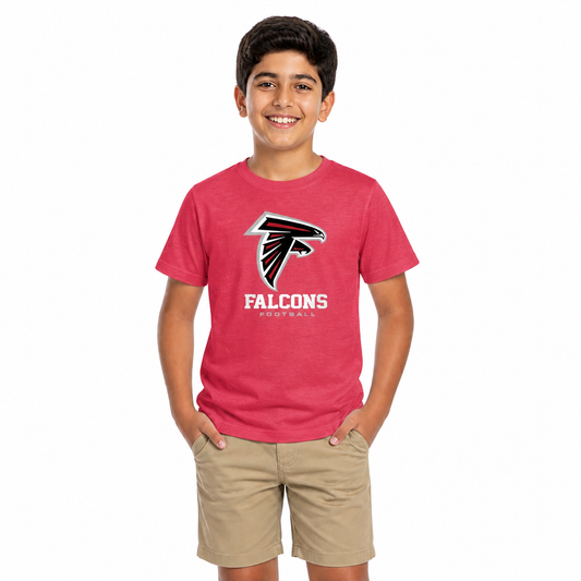 Atlanta Falcons Youth NFL Large Logo Short Sleeve T-Shirt - Red