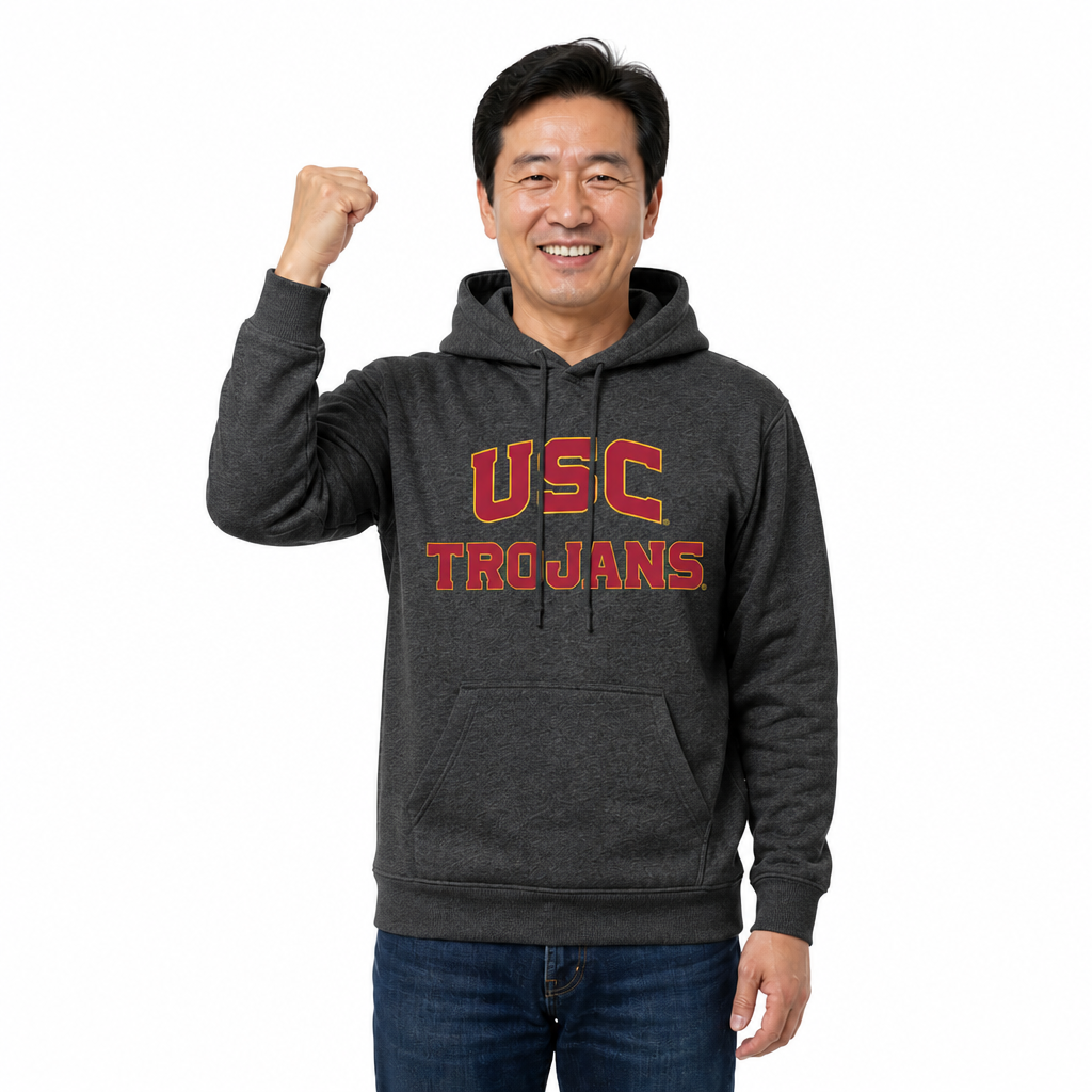 USC Trojans NCAA Fan Hoodie Sweatshirt Men Women - Charcoal