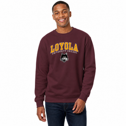 Loyola Chicago Ramblers Adult Arch & Logo Soft Style Gameday Crewneck Sweatshirt - Maroon