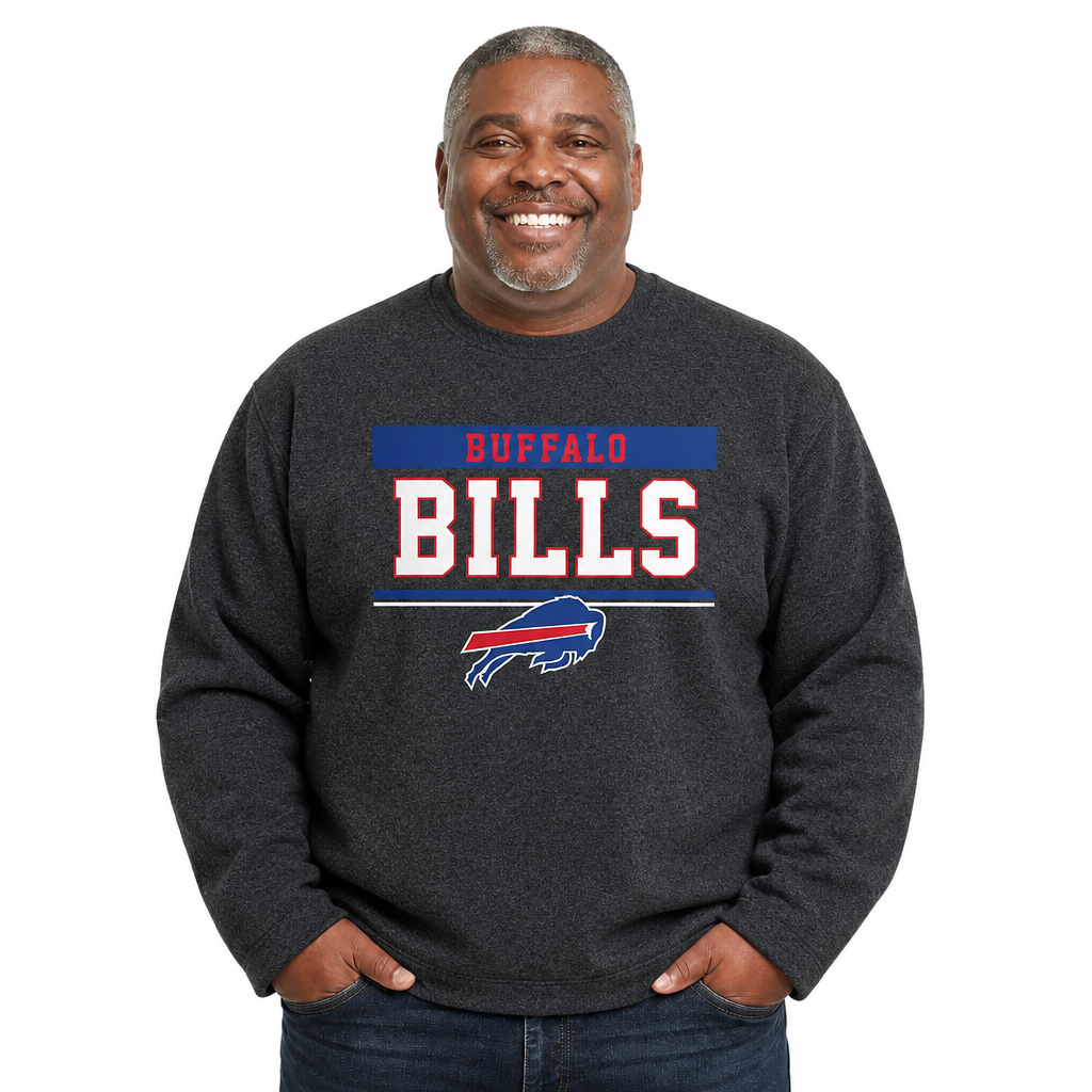 Buffalo Bills NFL Team Block Crewneck Sweatshirt - Charcoal