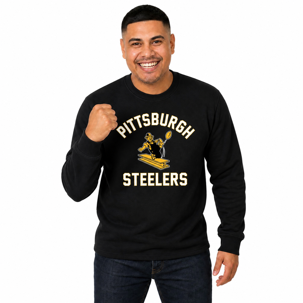 Pittsburgh Steelers Gameday Crewneck Sweatshirt - Black