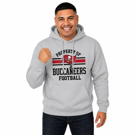 Tampa Bay Buccaneers Property Of Fleece Hoodie - Sport Gray
