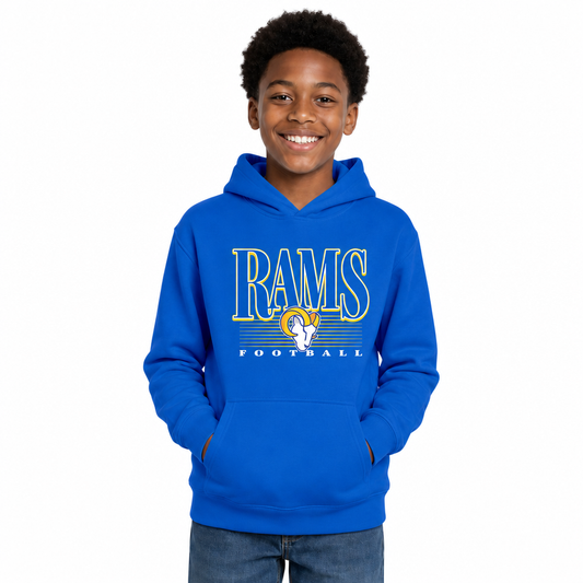 Los Angeles Rams NFL Youth Overtime Blueprint Fleece Hoodie Sweatshirt - Royal