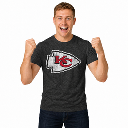 Kansas City Chiefs NFL Throwback Tee - Black Heather