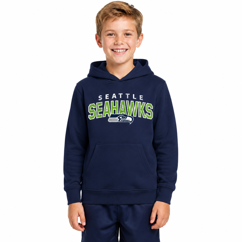 Seattle Seahawks NFL Youth Starting Fresh Hoodie for Boys and Girls - Navy