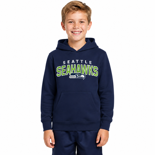 Seattle Seahawks NFL Youth Starting Fresh Hoodie for Boys and Girls - Navy