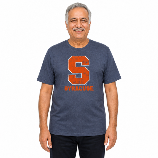 Syracuse Orange Heathered Logo T-Shirt - Navy