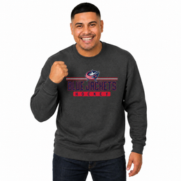 Columbus Blue Jackets NHL True Fan Fleece Crewneck Sweatshirt Men Women - Charcoal
