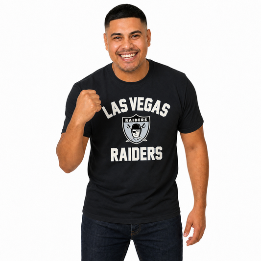 Las Vegas Raiders Mens Womens Retro Gameday Tee - Black