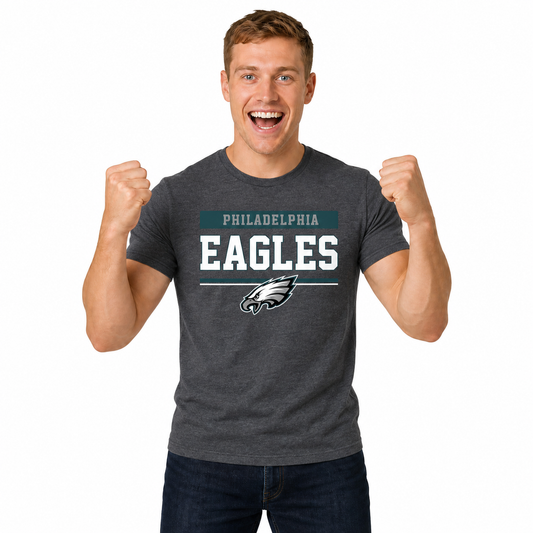 Philadelphia Eagles Charcoal T-Shirt for Men and Women - Charcoal