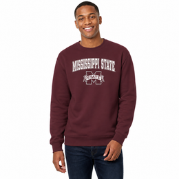 Mississippi State Bulldogs Adult Arch & Logo Soft Style Gameday Crewneck Sweatshirt - Team Color