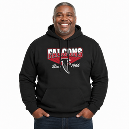 Atlanta Falcons Vintage Block Fleece Hoodie - Black