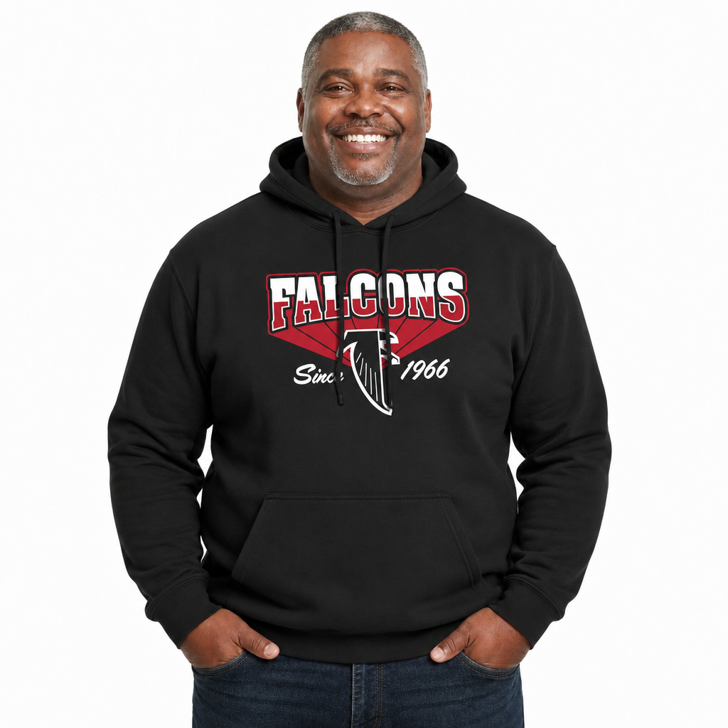 Atlanta Falcons Vintage Block Fleece Hoodie - Black