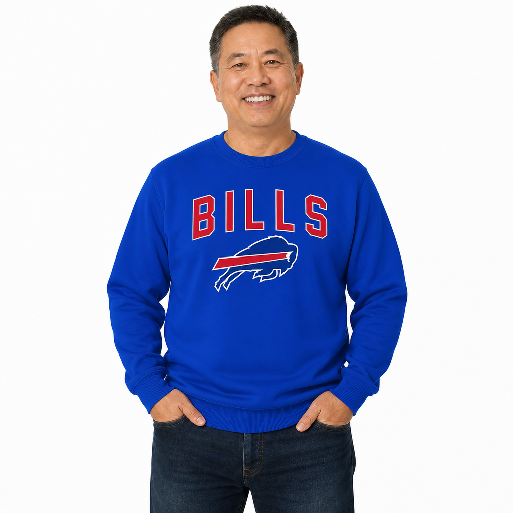 Buffalo Bills  NFL Home Team Fleece Crewneck Sweatshirt Men Women Unisex - Royal