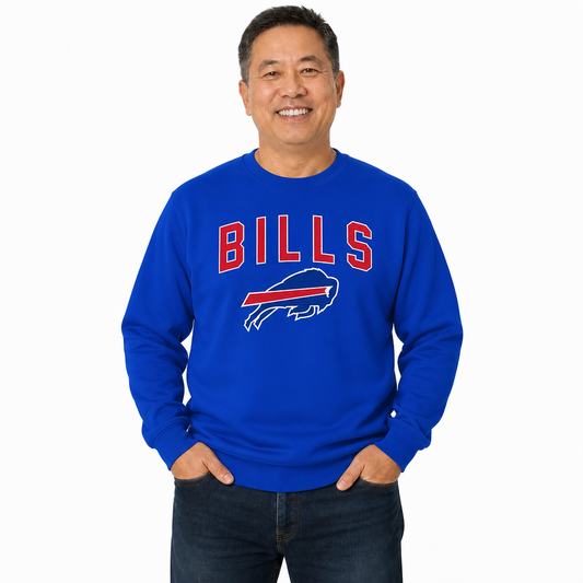 Buffalo Bills  NFL Home Team Fleece Crewneck Sweatshirt Men Women Unisex - Royal