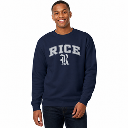Rice Owls Adult Arch & Logo Soft Style Gameday Crewneck Sweatshirt - Navy