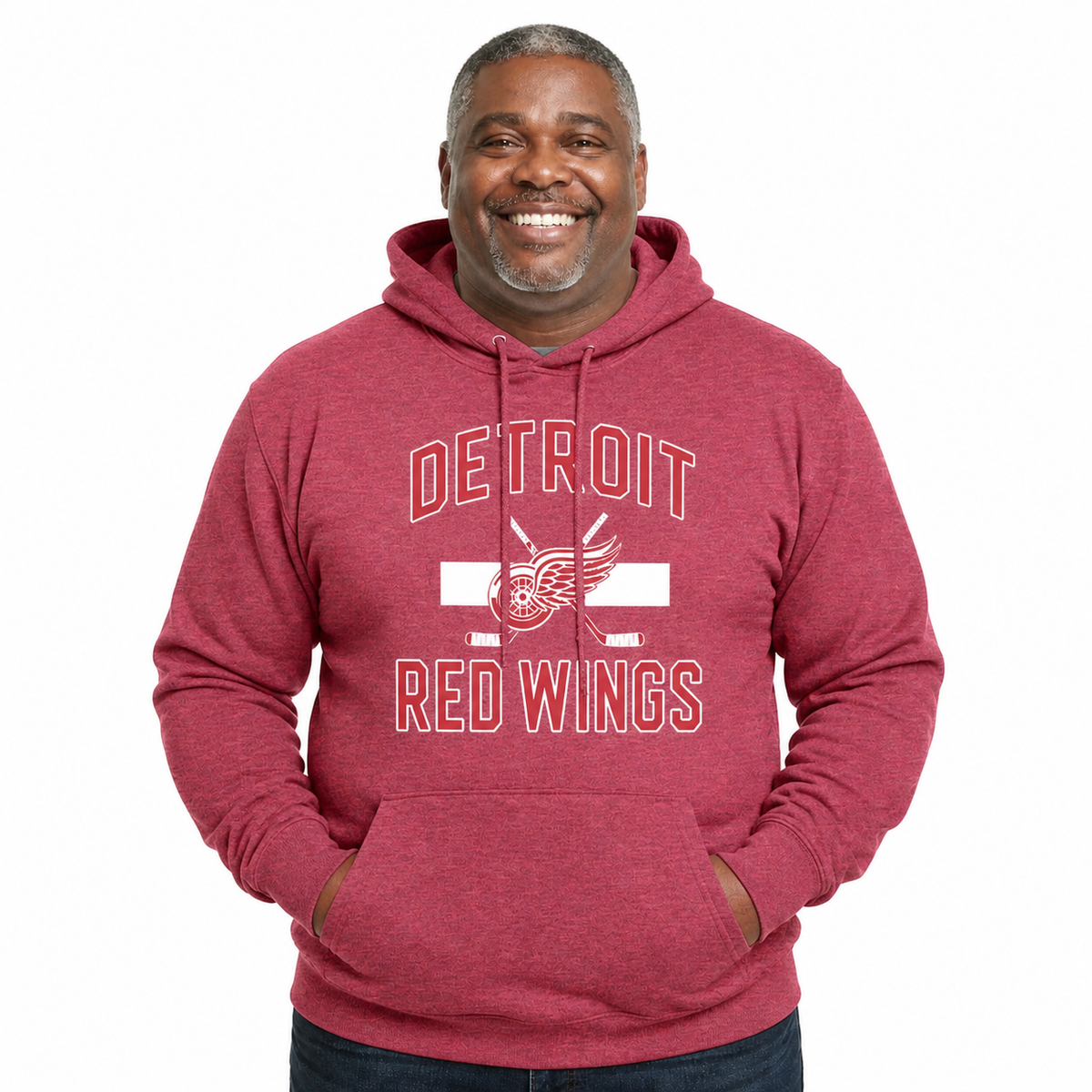Detroit Red Wings Red Wings Hoodie Fleece Hooded Sweatshirt - Red
