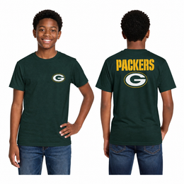 Green Bay Packers Team Fan Apparel NFL Youth Final Countdown Tee- Pro Football T-Shirt For Boys & Girls - Green